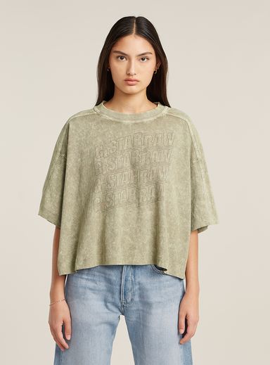 Washed Multi Logo Oversized T-Shirt